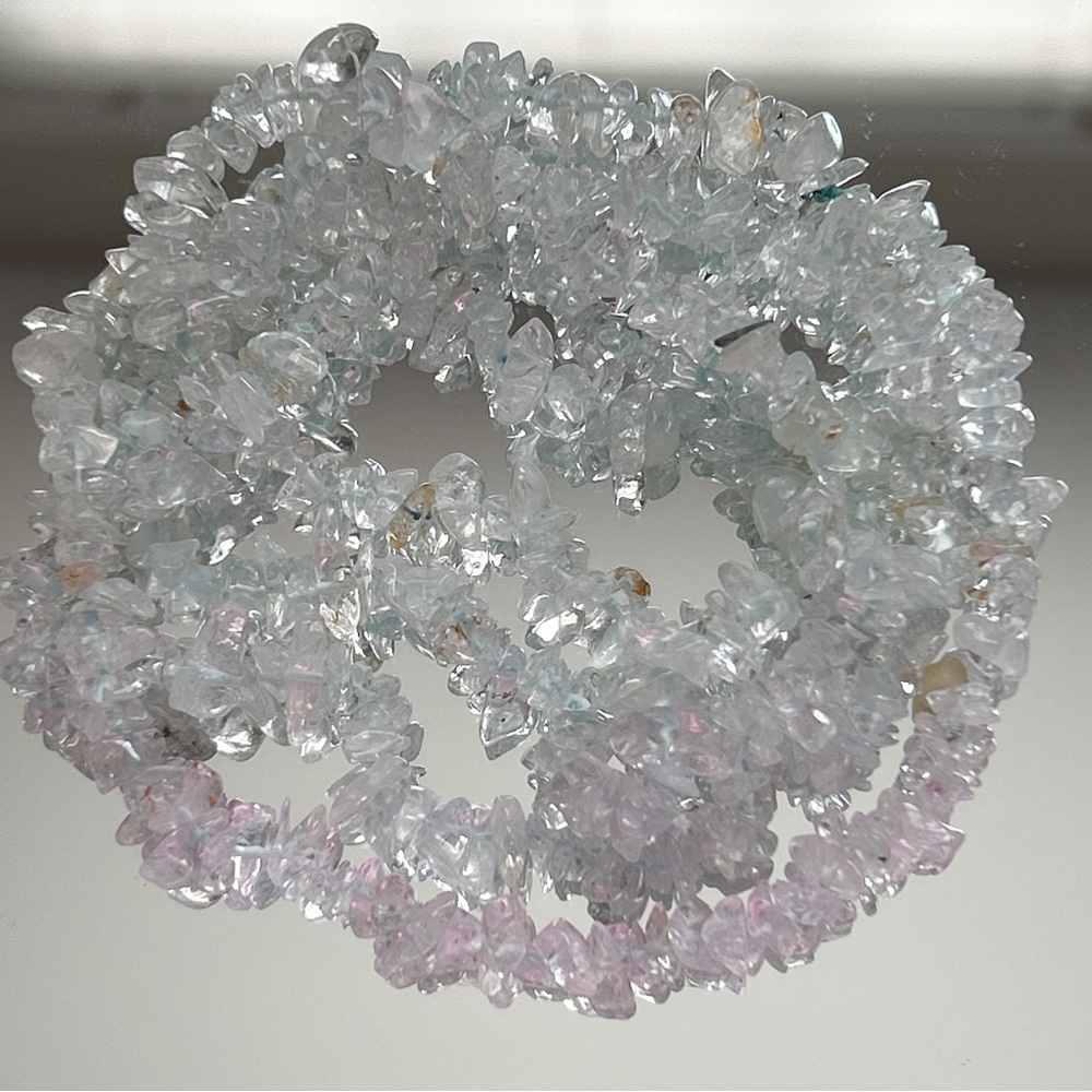 Raw Aquamarine Gemstone Necklace - Picture 2 of 11